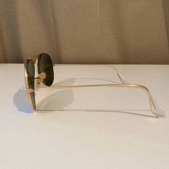 Ray-Ban Aviator Sunglasses Blue‎ Mirror Lens Gold Frame Made in Italy with case - Picture 7 of 16